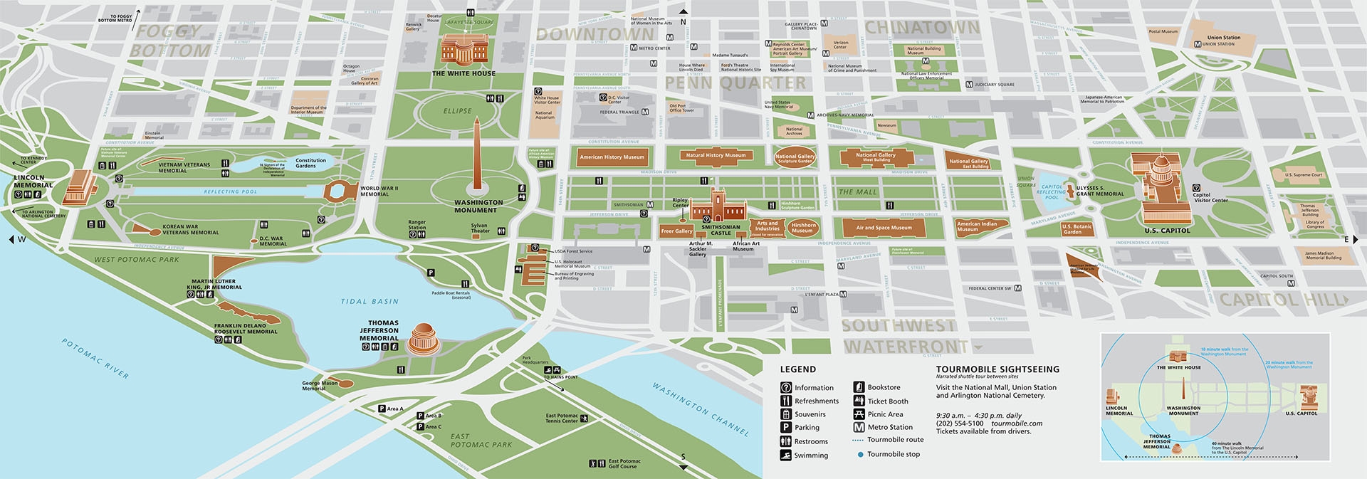 National Mall And Memorial Parks PARK MAP