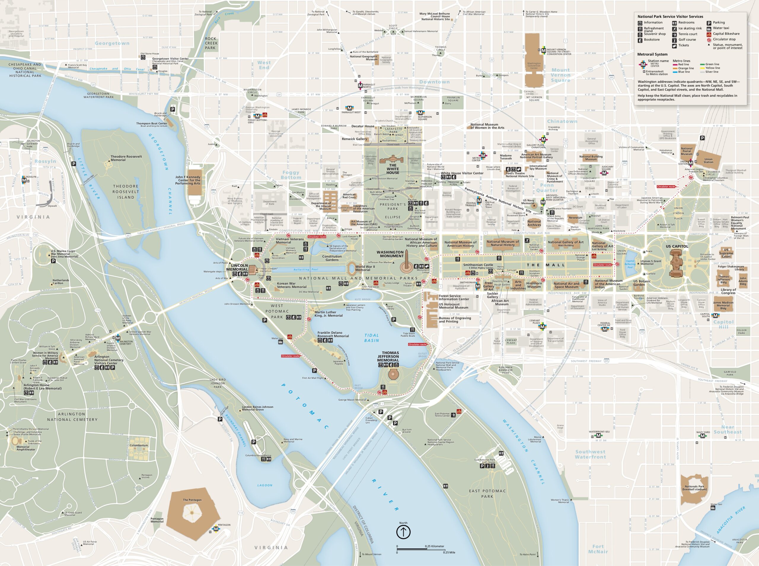 National Mall Maps NPMaps Free National Park Maps