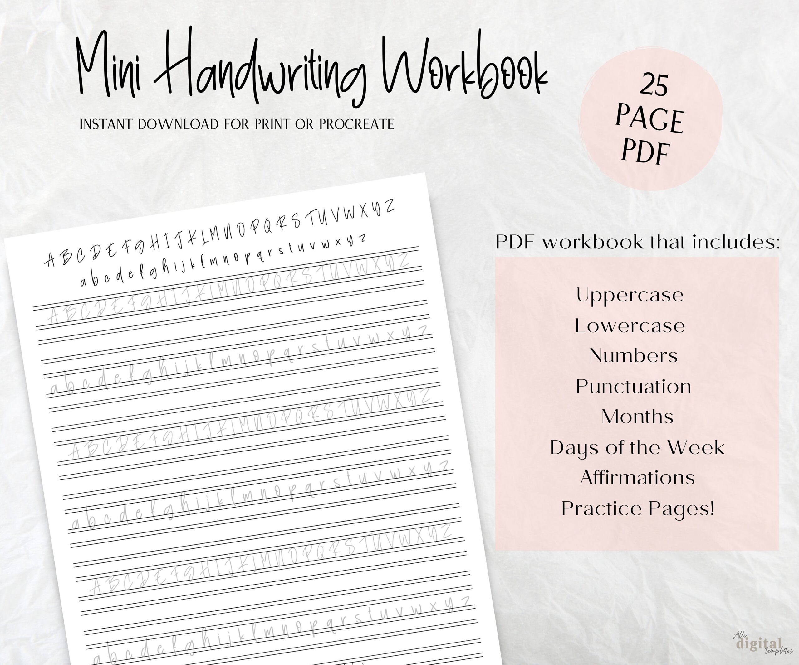 Neat Handwriting Workbook Handwriting Practice Sheets Penmanship Practice Hand Lettering Practice Sheet Improve Handwriting Etsy