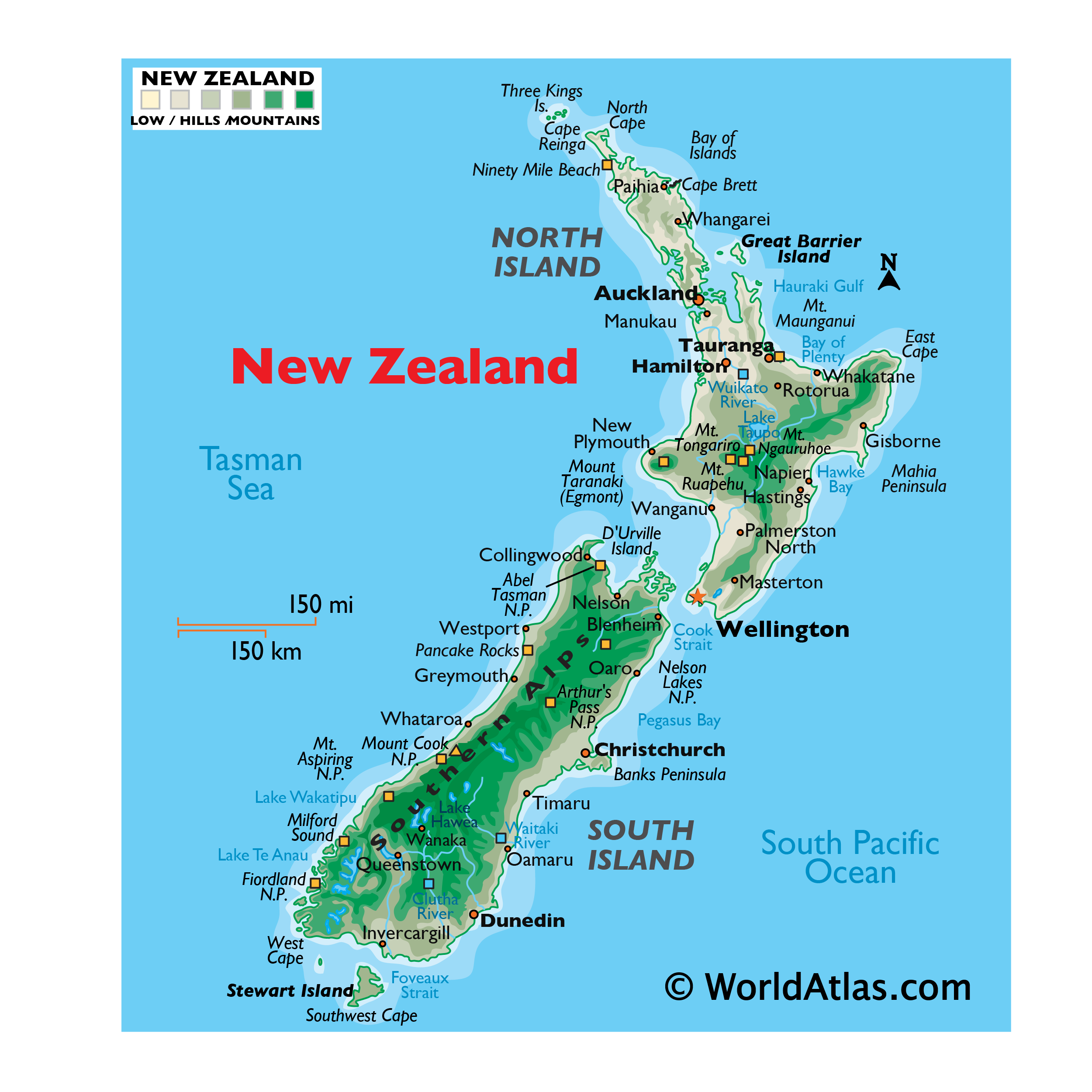 New Zealand Maps Facts World Atlas