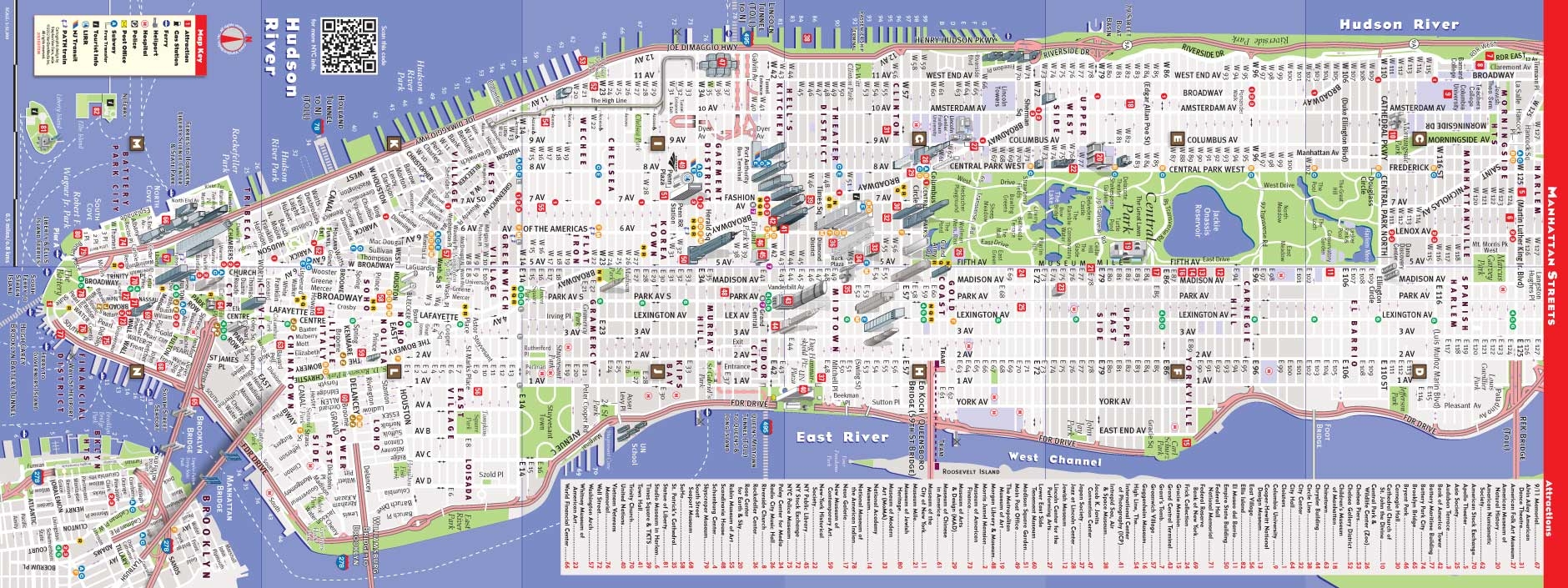 NYC Map By VanDam NYC Midtown StreetSmart Map City Street Maps Of NYC 8 95