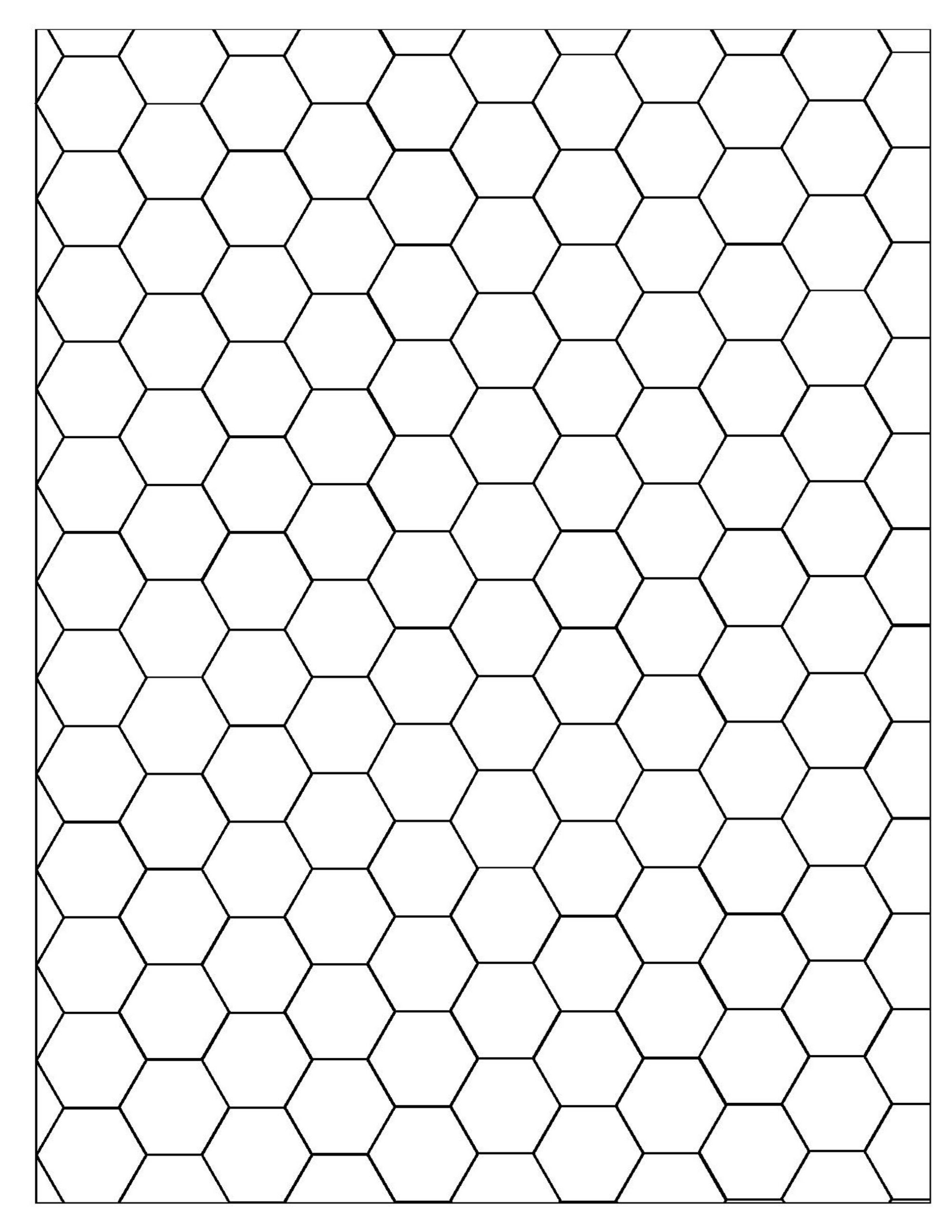 One Inch Hex Graph Paper Etsy