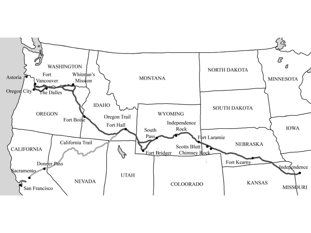 Printable Map Of The Oregon Trail - Free Printable Coloring Pages