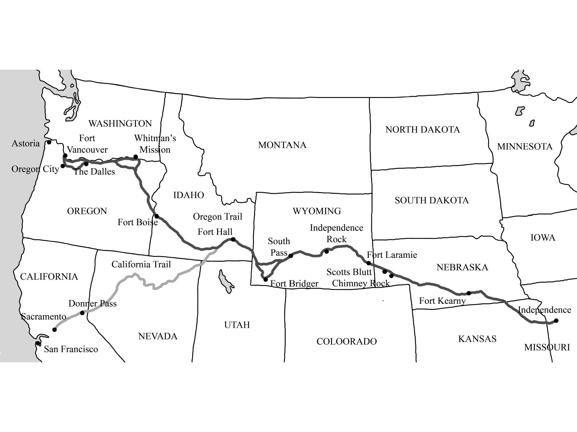 Oregon Trail Map By Teach Simple