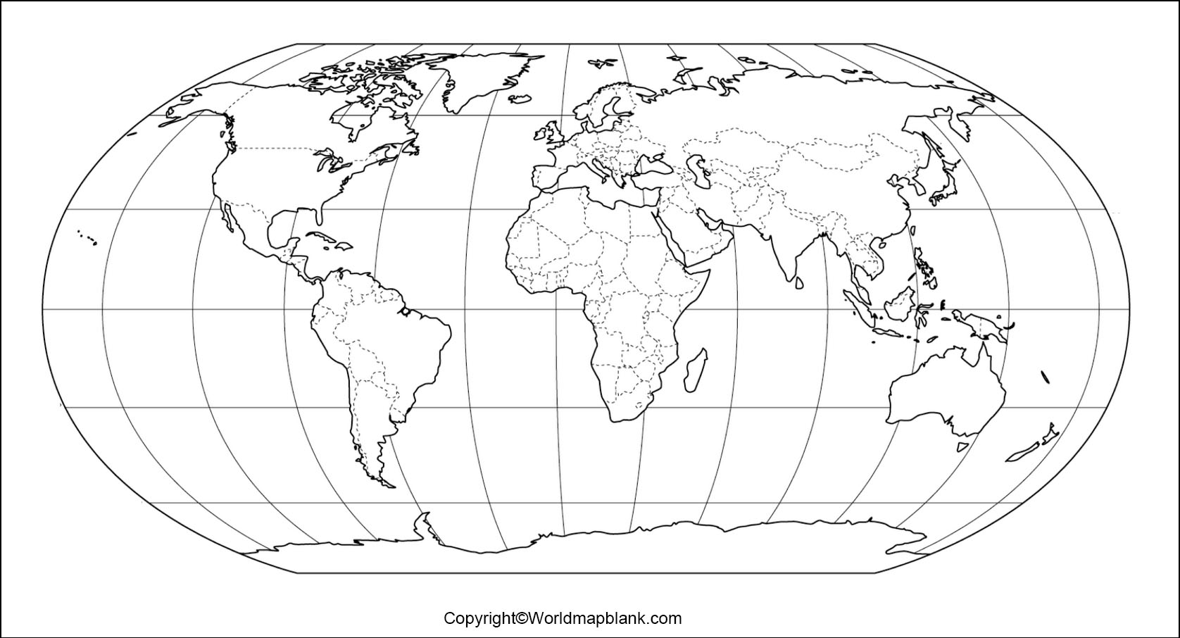 Printable Blank World Map Outline Countries Image PDF World Map Blank