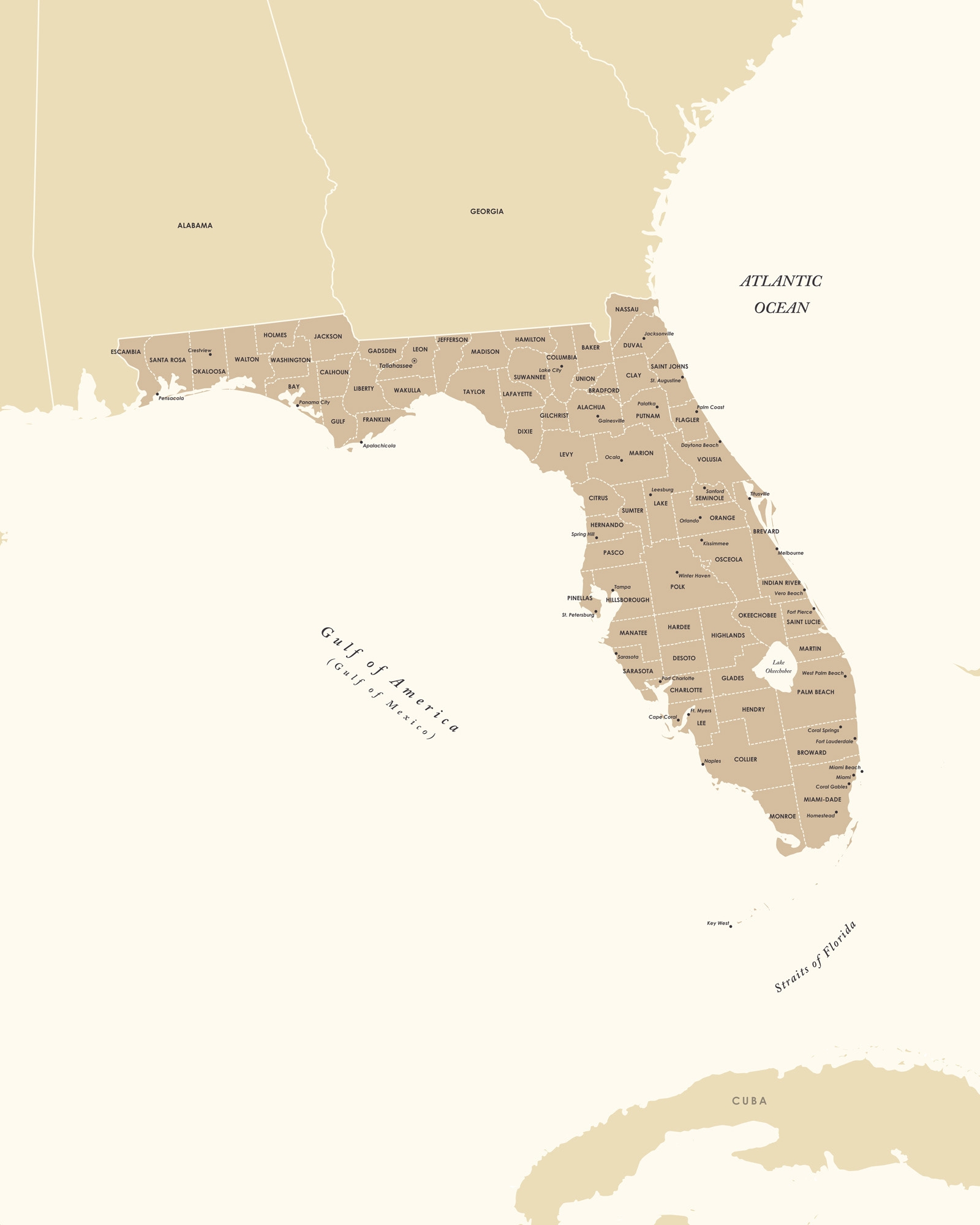 Printable Florida Map Printable USA Maps