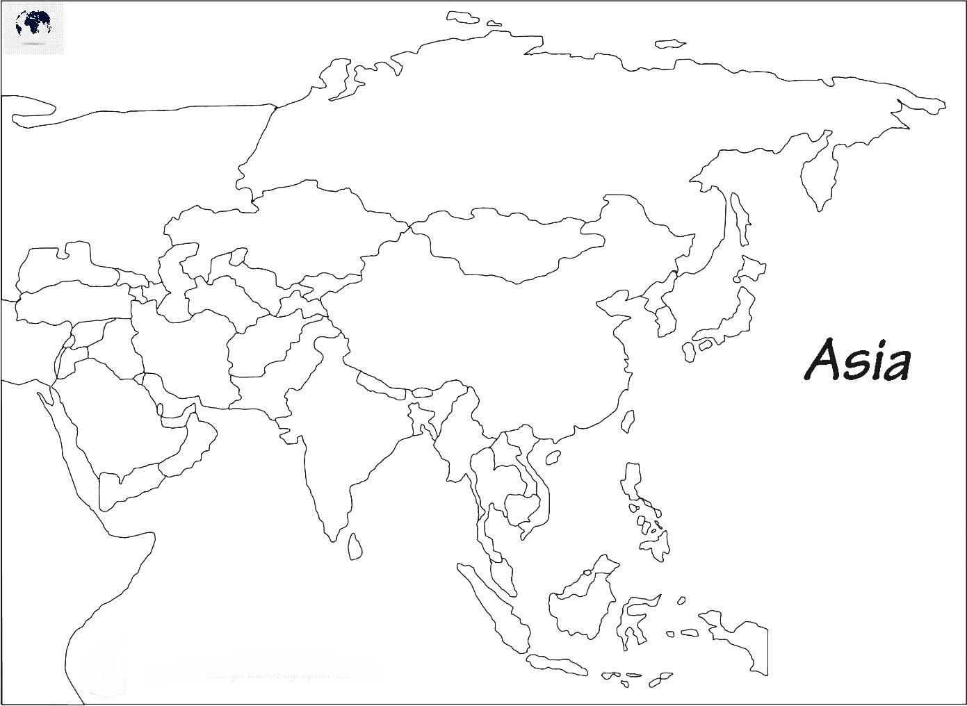 Printable Map Of Asia Blank World Map
