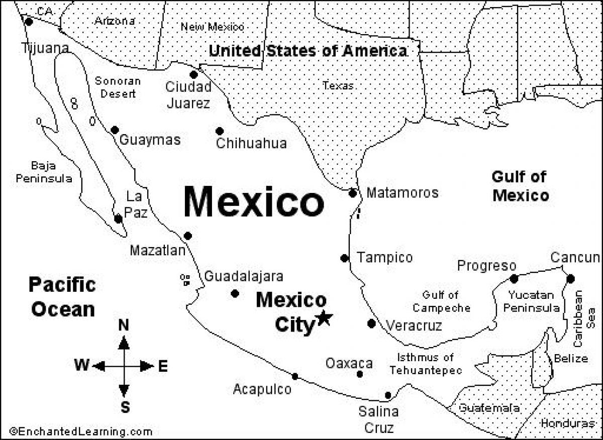 Printable Map Of Mexico Printable Mexico Map Central America Americas 