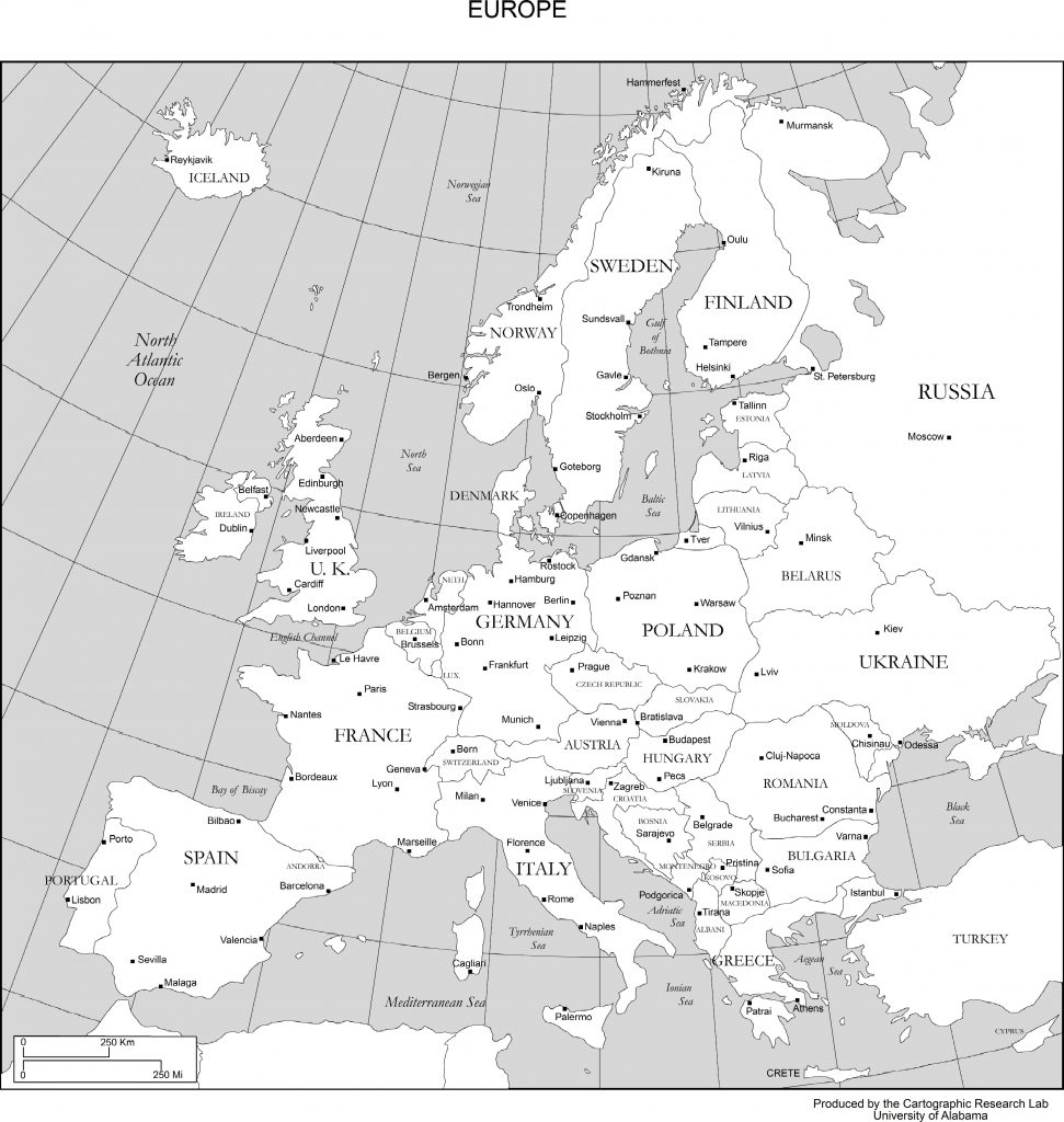Printable Maps Of Europe Printable Party Favors