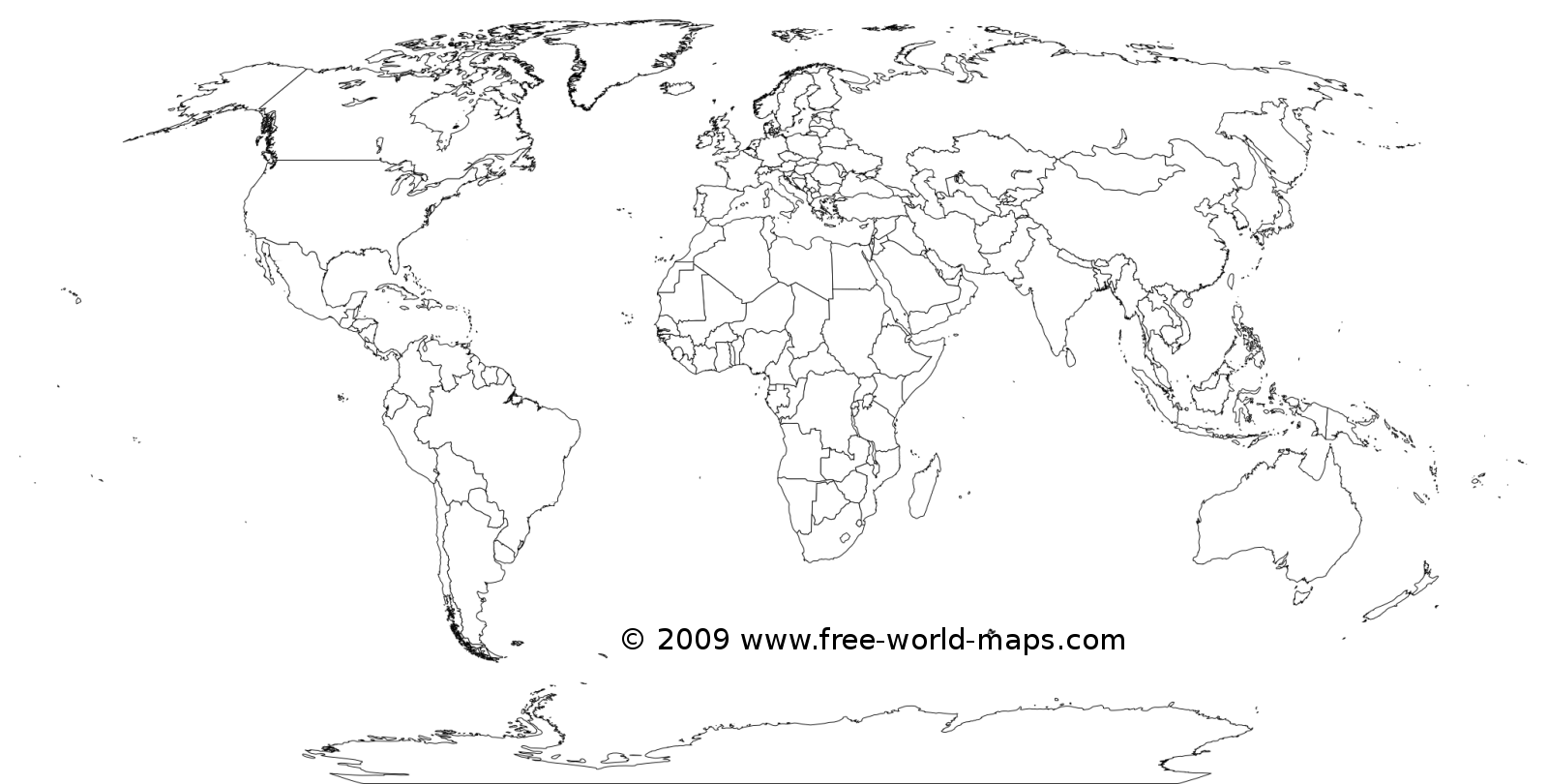 Printable White transparent Political Blank World Map C3 Free Worksheets Library