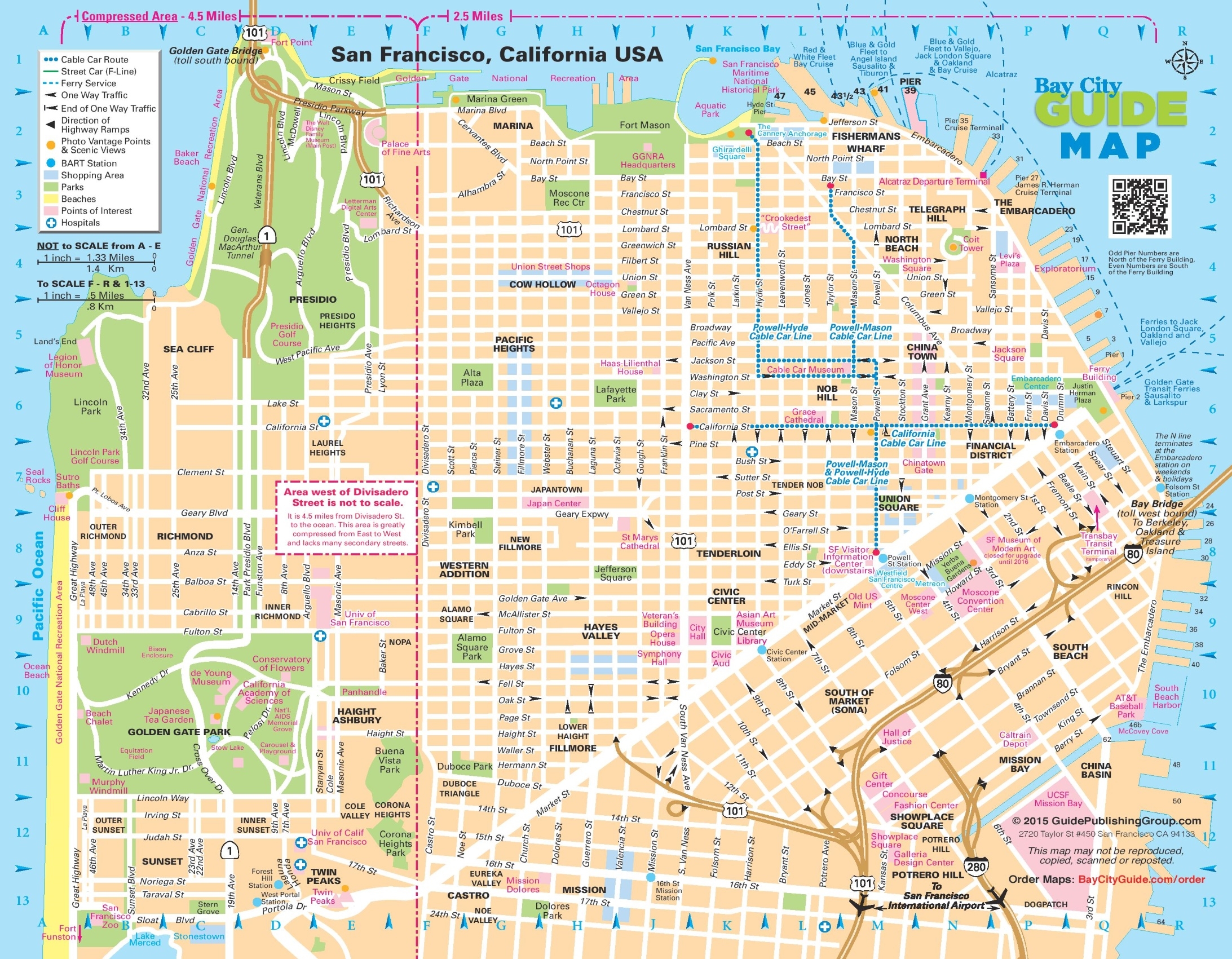 San Francisco Street Map Ontheworldmap
