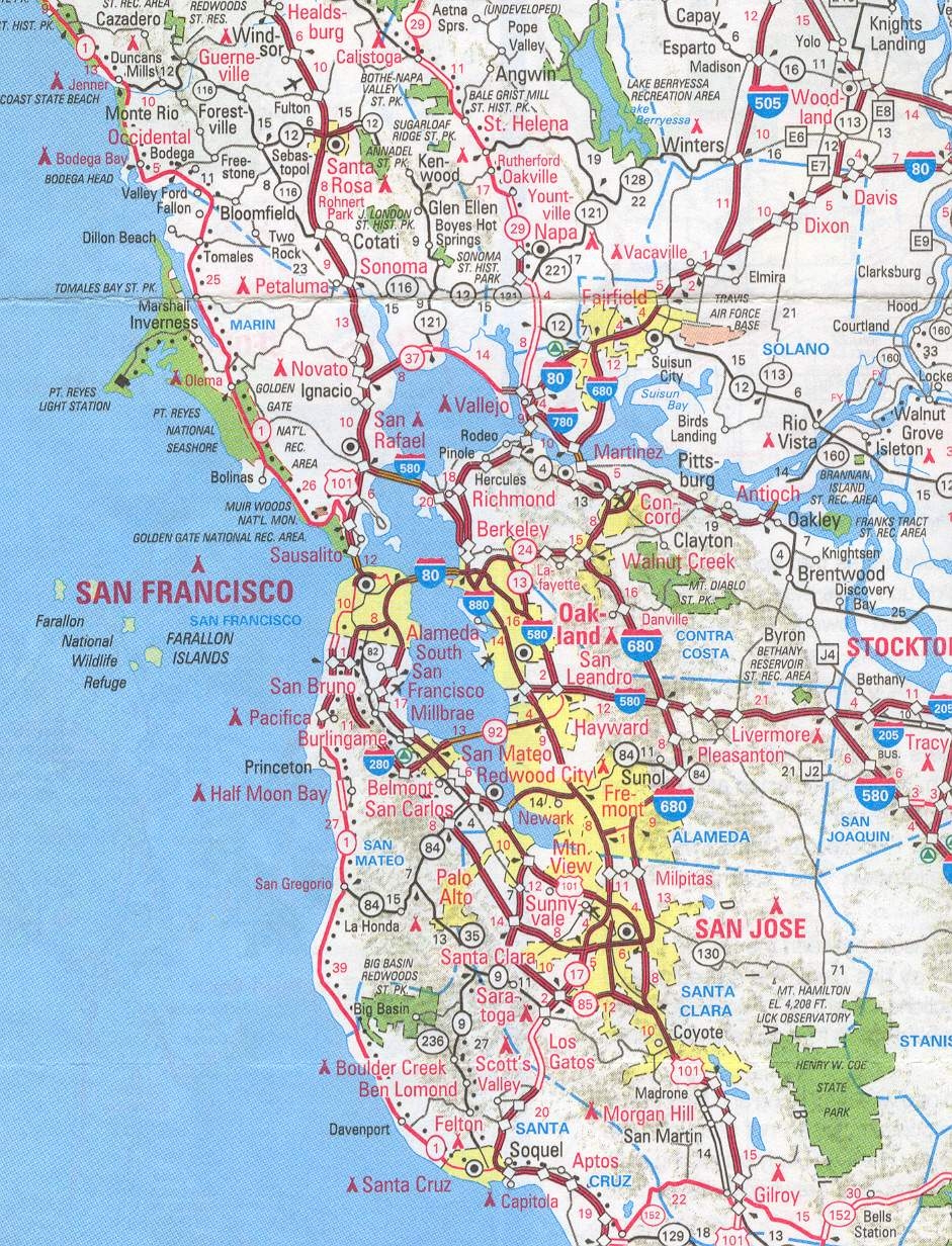 SanFrancisco Bay Area And California Maps English 4 Me 2