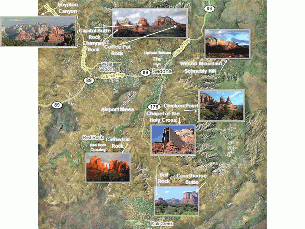 Sedona Red Rocks Map Identify Red Rock Formations