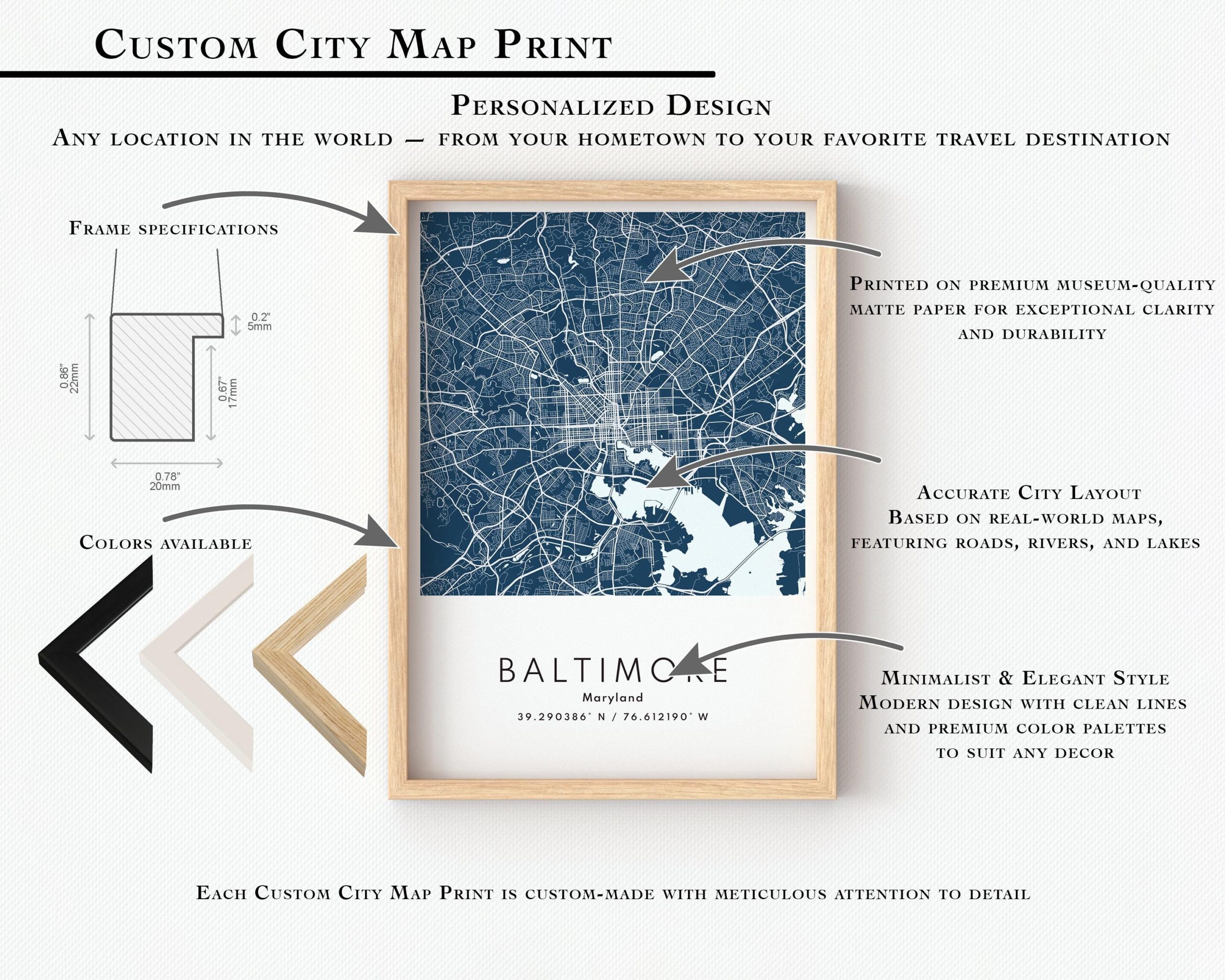 Set Of 3 Custom Maps City Map Prints Custom Map Print Custom Any Location Personalized Map Print City Poster Wall Art City Map Gift Etsy