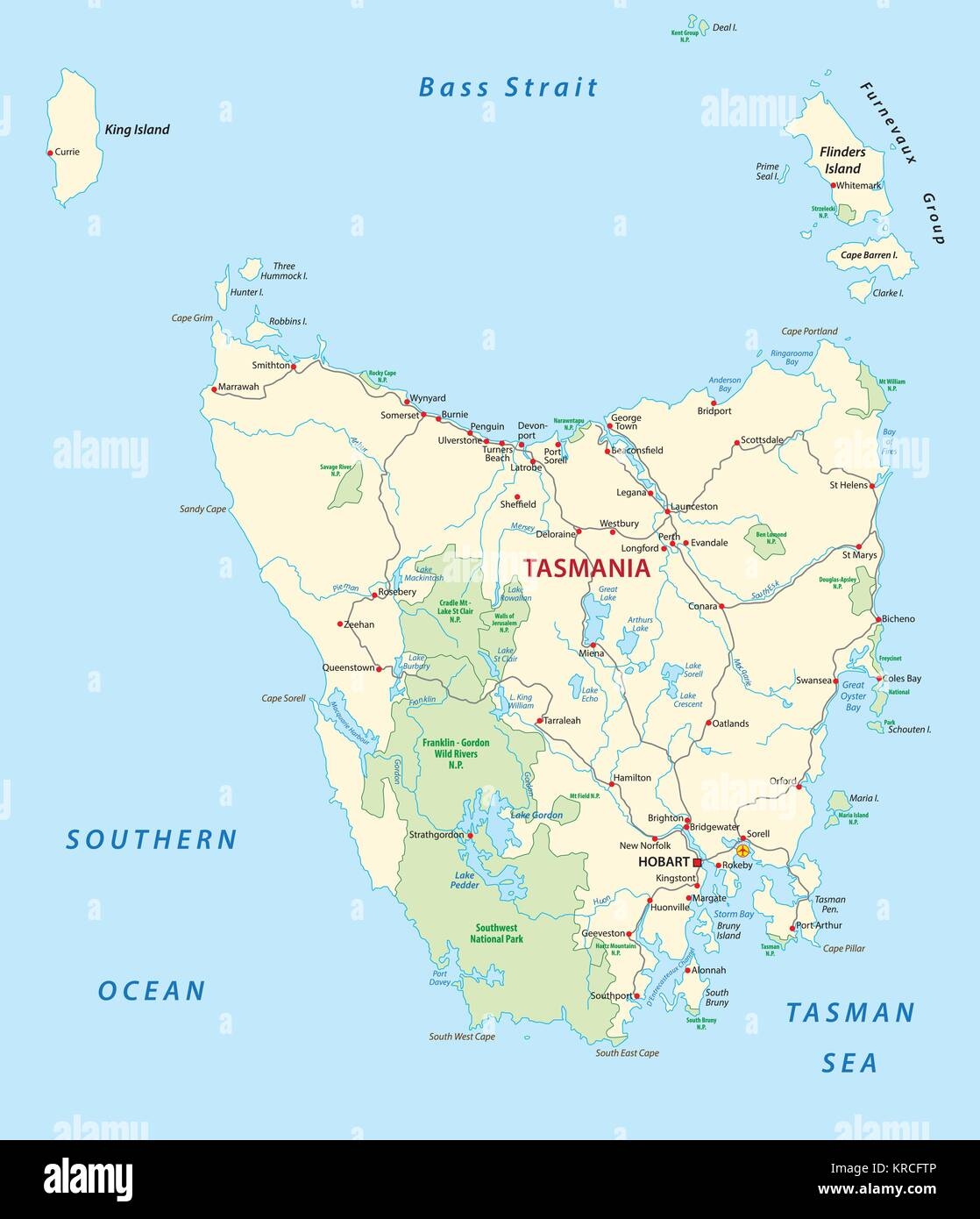 Tasmania Map Vector Hi res Stock Photography And Images Alamy