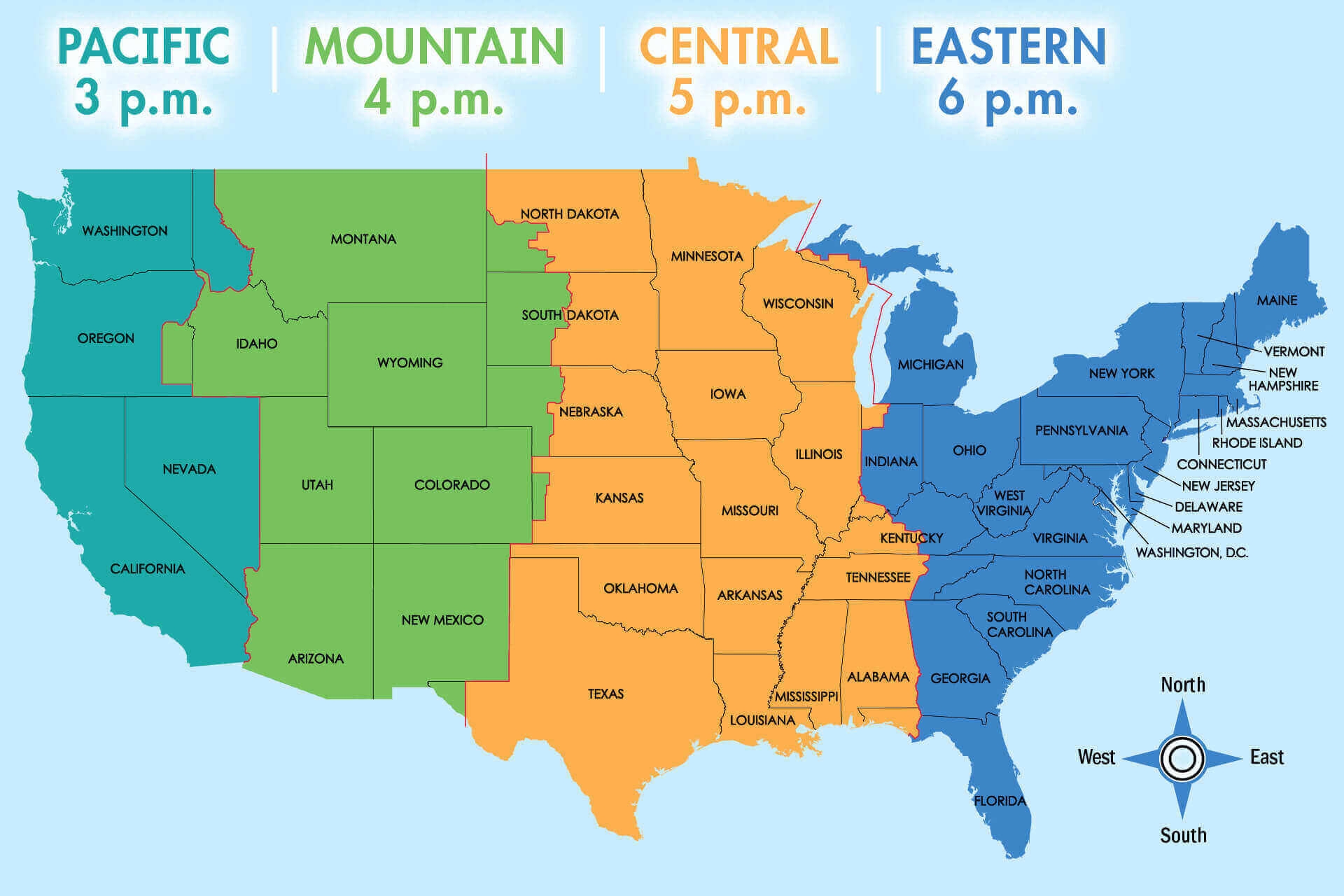 Texas Time Zone Map Guide Of The World