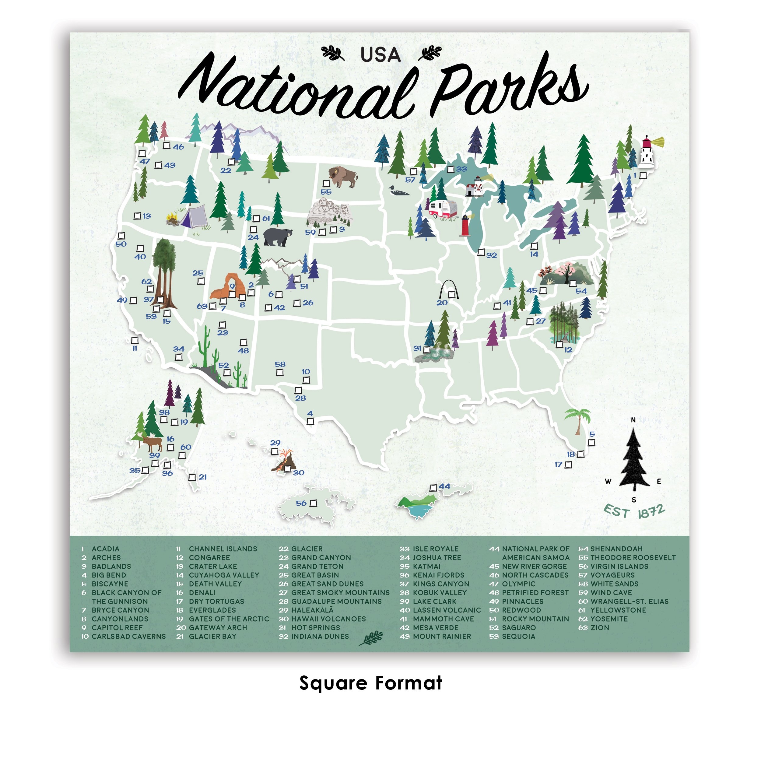 The Best National Park Gift This Season Checkout Our Amazing National Park Map With Travel Pins UUPP Sec Map Big Ten Map