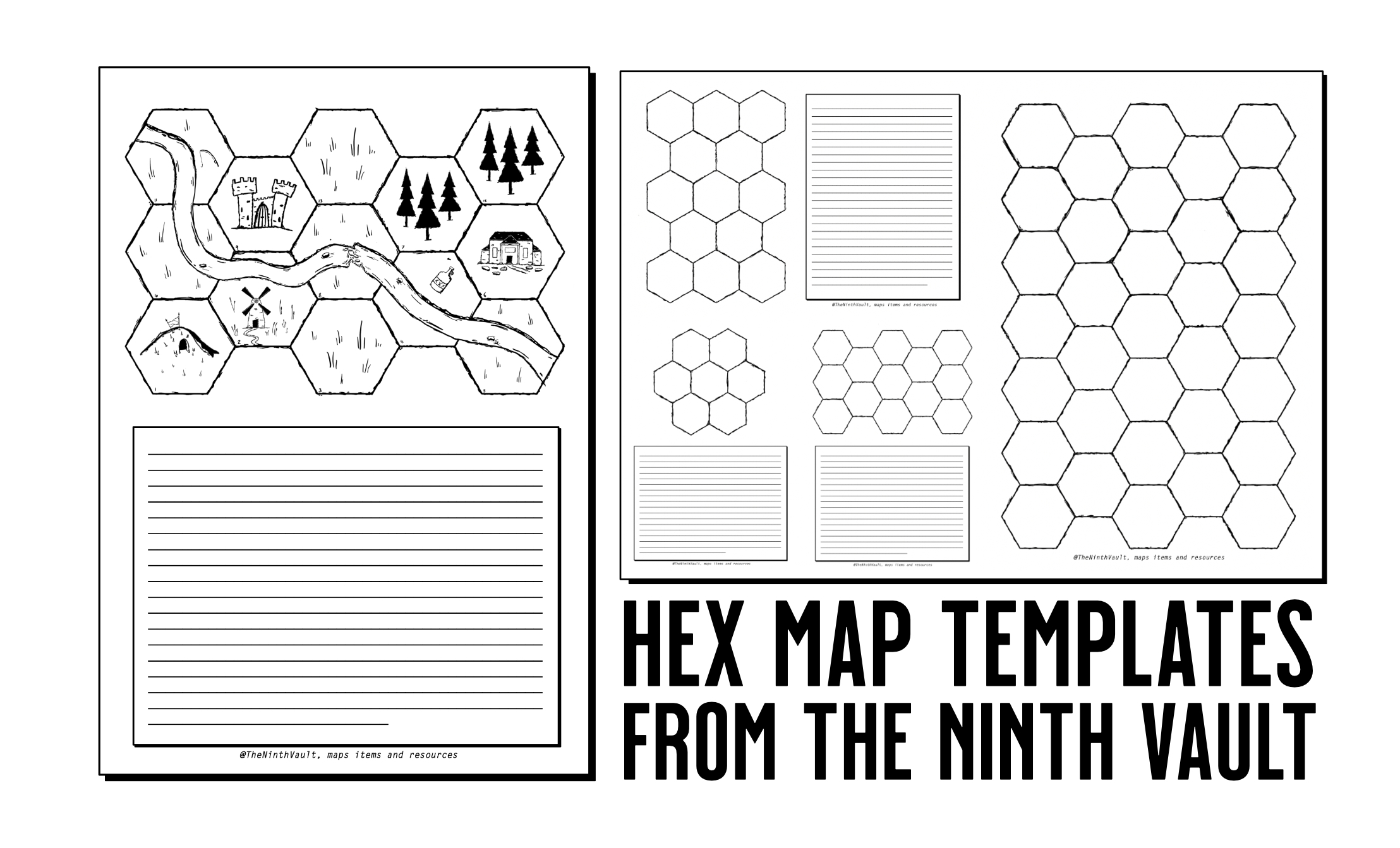The Ninth Vault Hex Map Template By The Ninth Vault