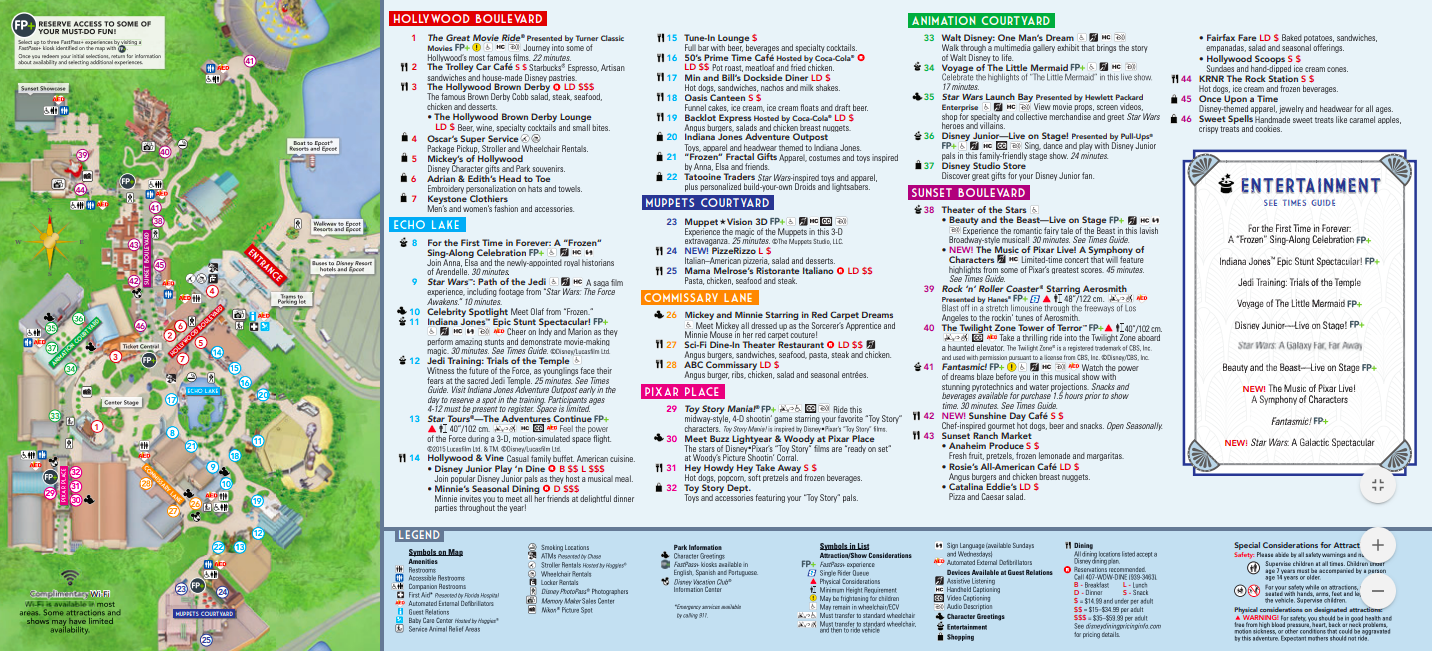 The Official Hollywood Studios Map Tips For Your Visit Disney Trippers