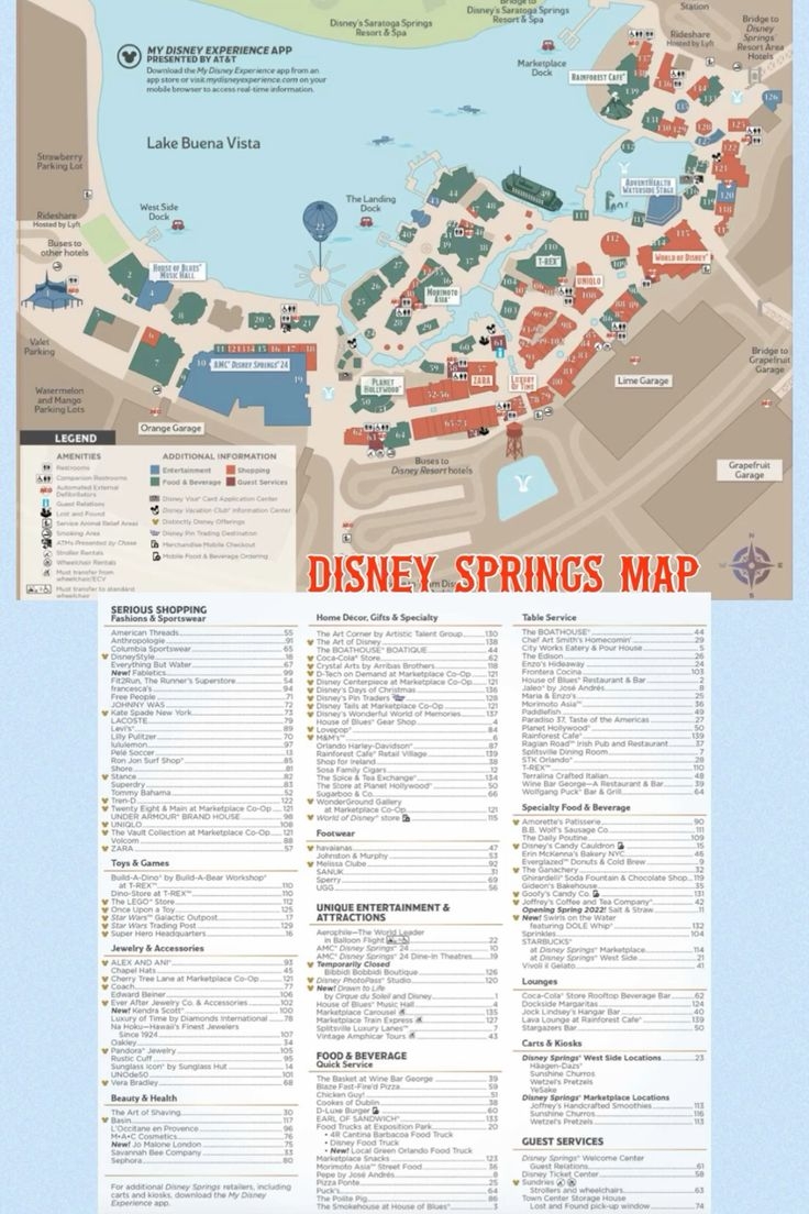 ULTIMATE DISNEY SPRINGS MAP 