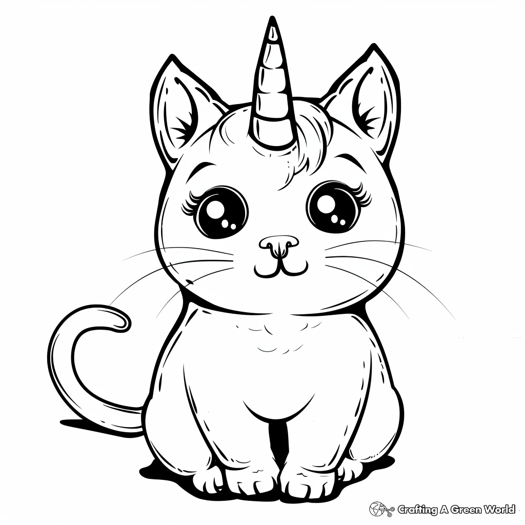 Unicat Coloring Pages Free Printable 