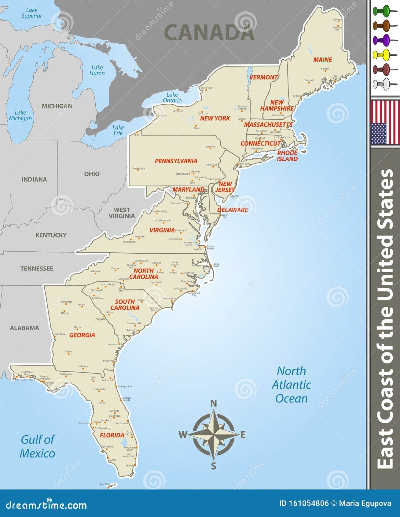 United States East Coast Map Stock Illustrations 208 United States East Coast Map Stock Illustrations Vectors Clipart Dreamstime
