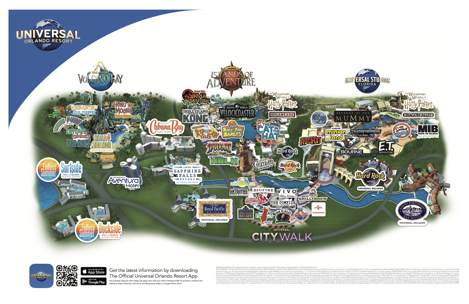 Universal Orlando Resort Map In Florida Printable PDFs Mickey Visit Disney News Planning Tips