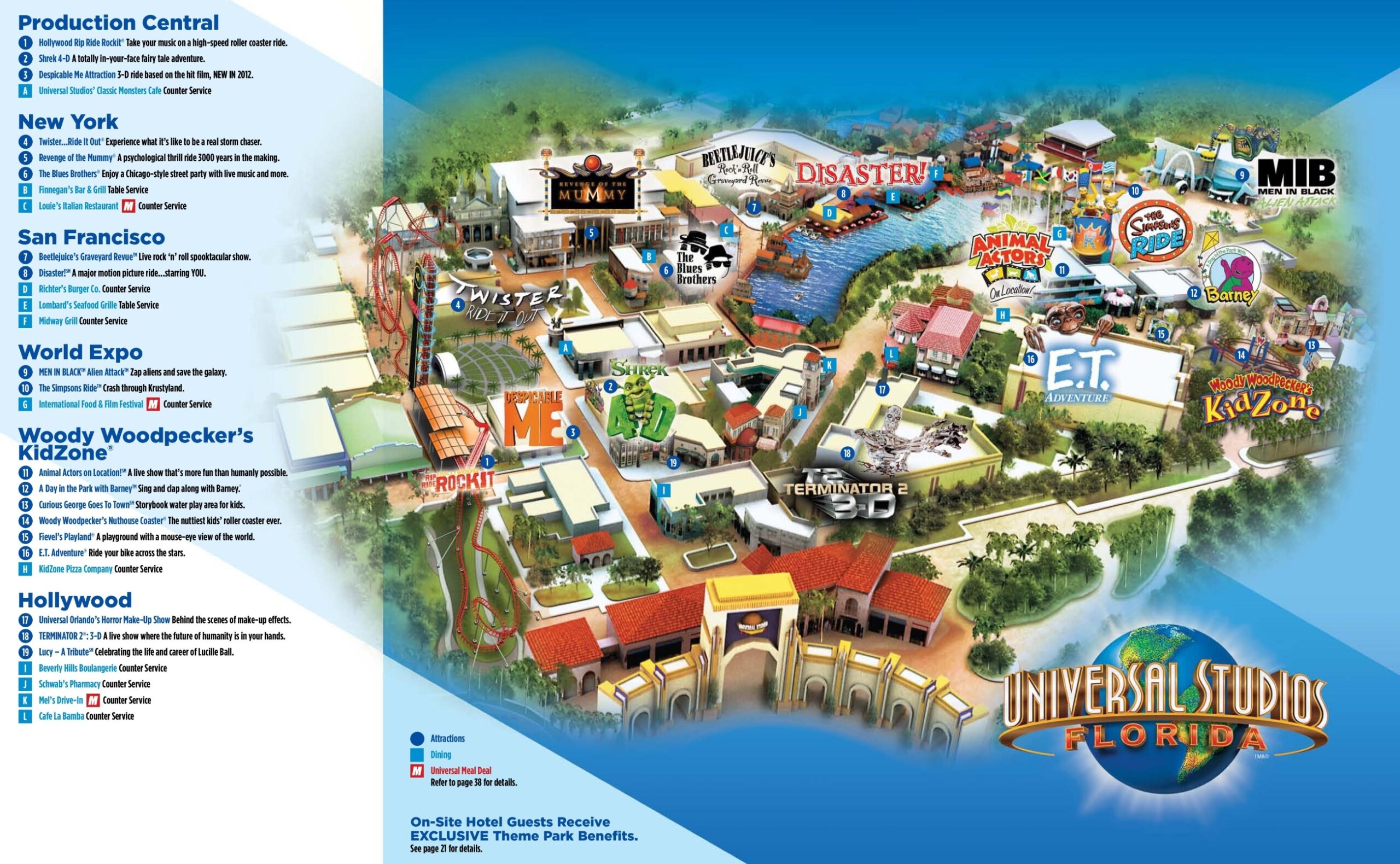 Universal Studios Florida Map Orlando Ontheworldmap