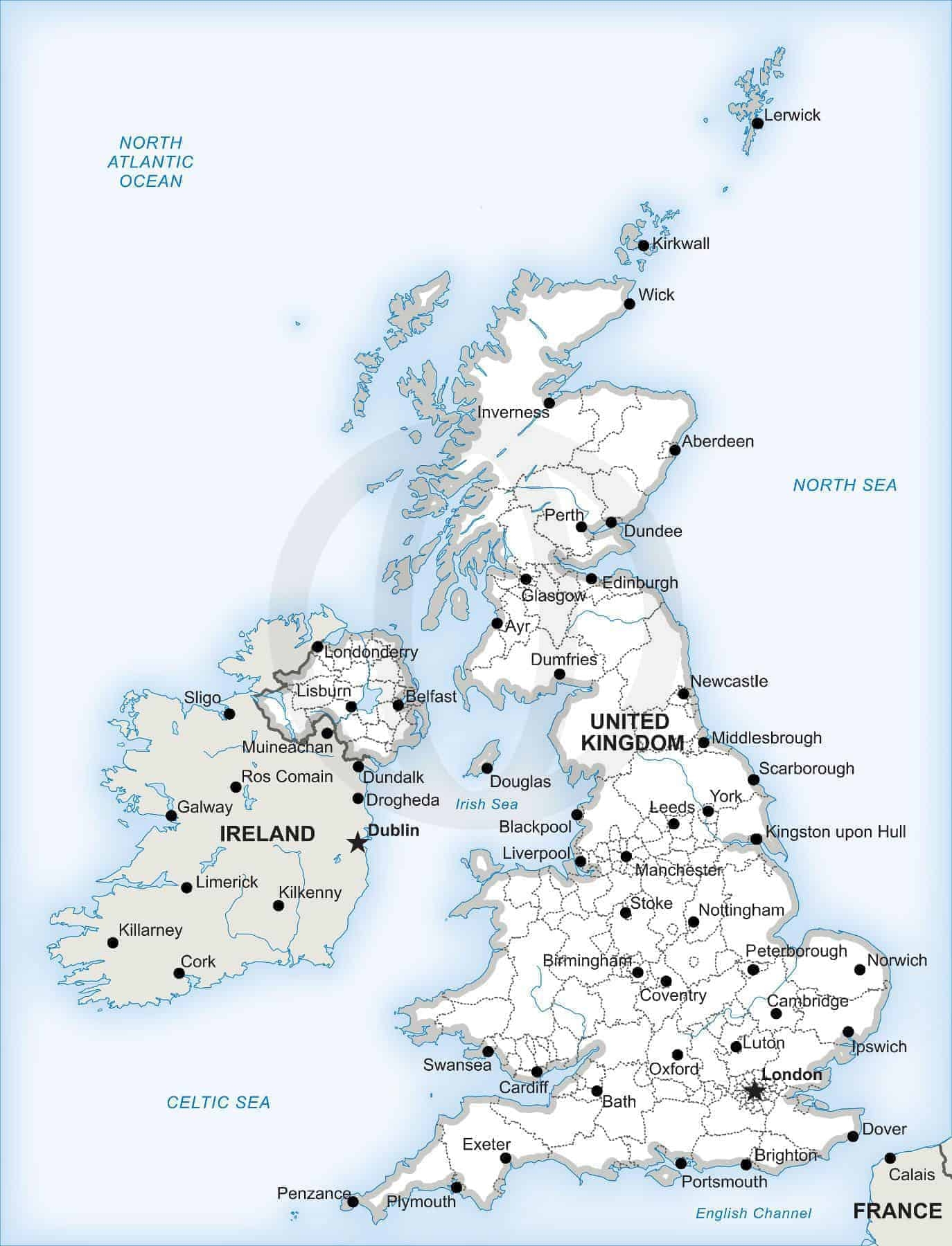Vector Map Of The British Isles Political One Stop Map Vector Map Of The British Isles Political One Stop Map
