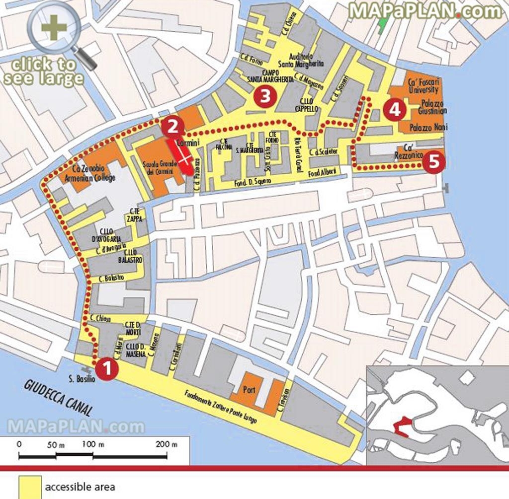Venice Maps Top Tourist Attractions Free Printable City Street Map Venice Map Venice Italy Map Tourist Attraction
