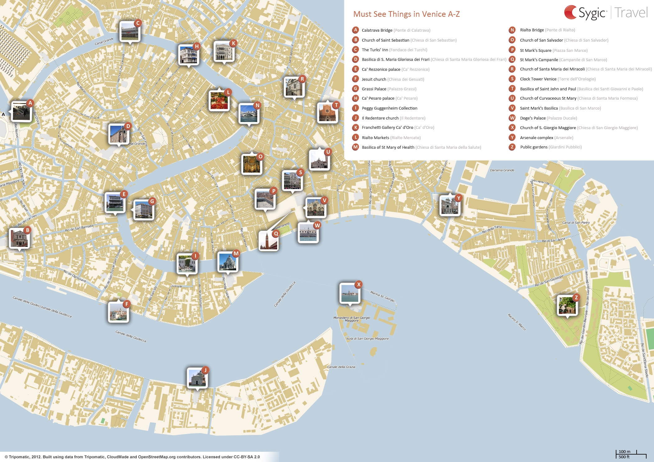 Venice Printable Tourist Map Tripomatic