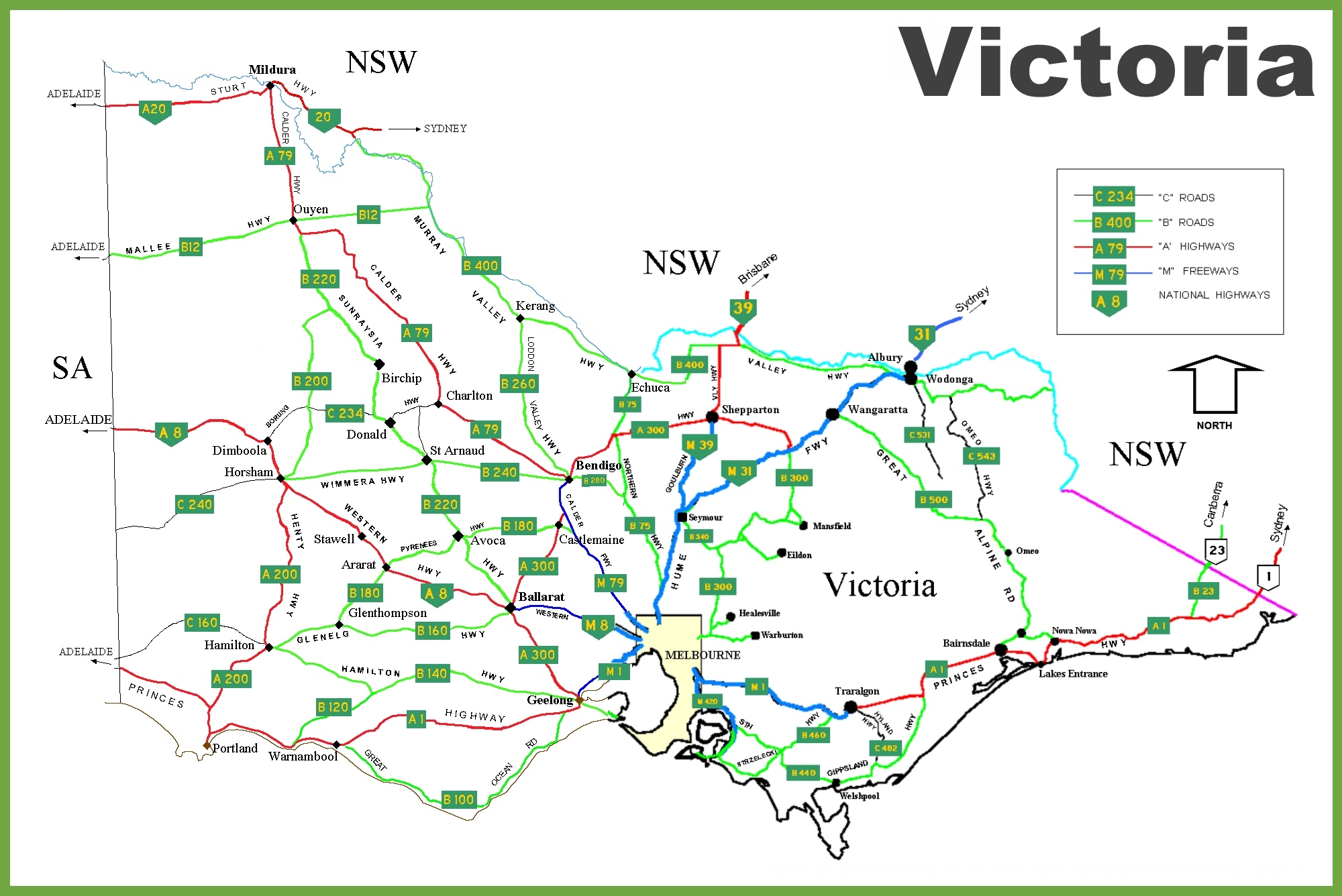 Victoria Road Map Ontheworldmap