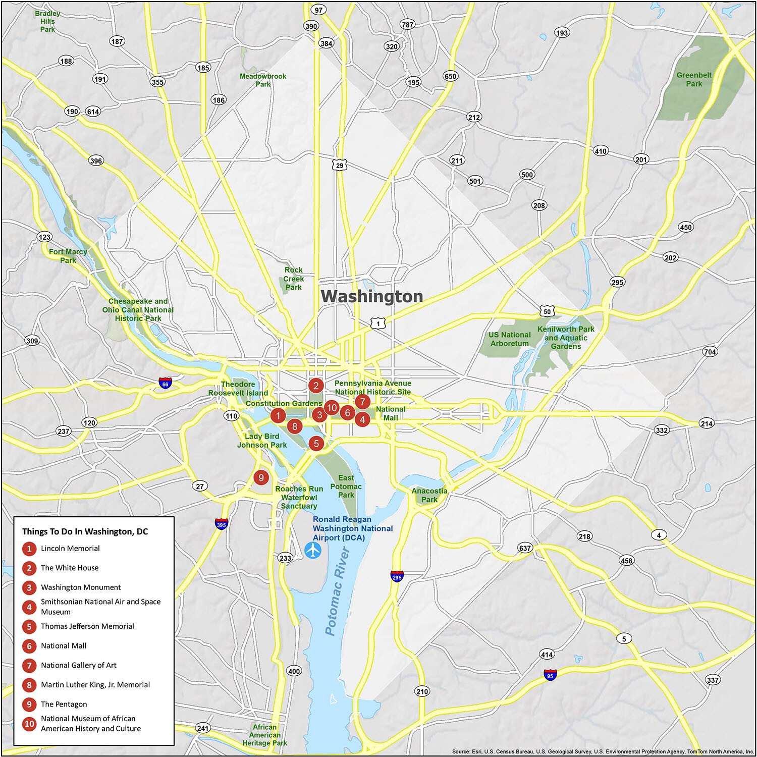 Washington DC Map District Of Columbia GIS Geography