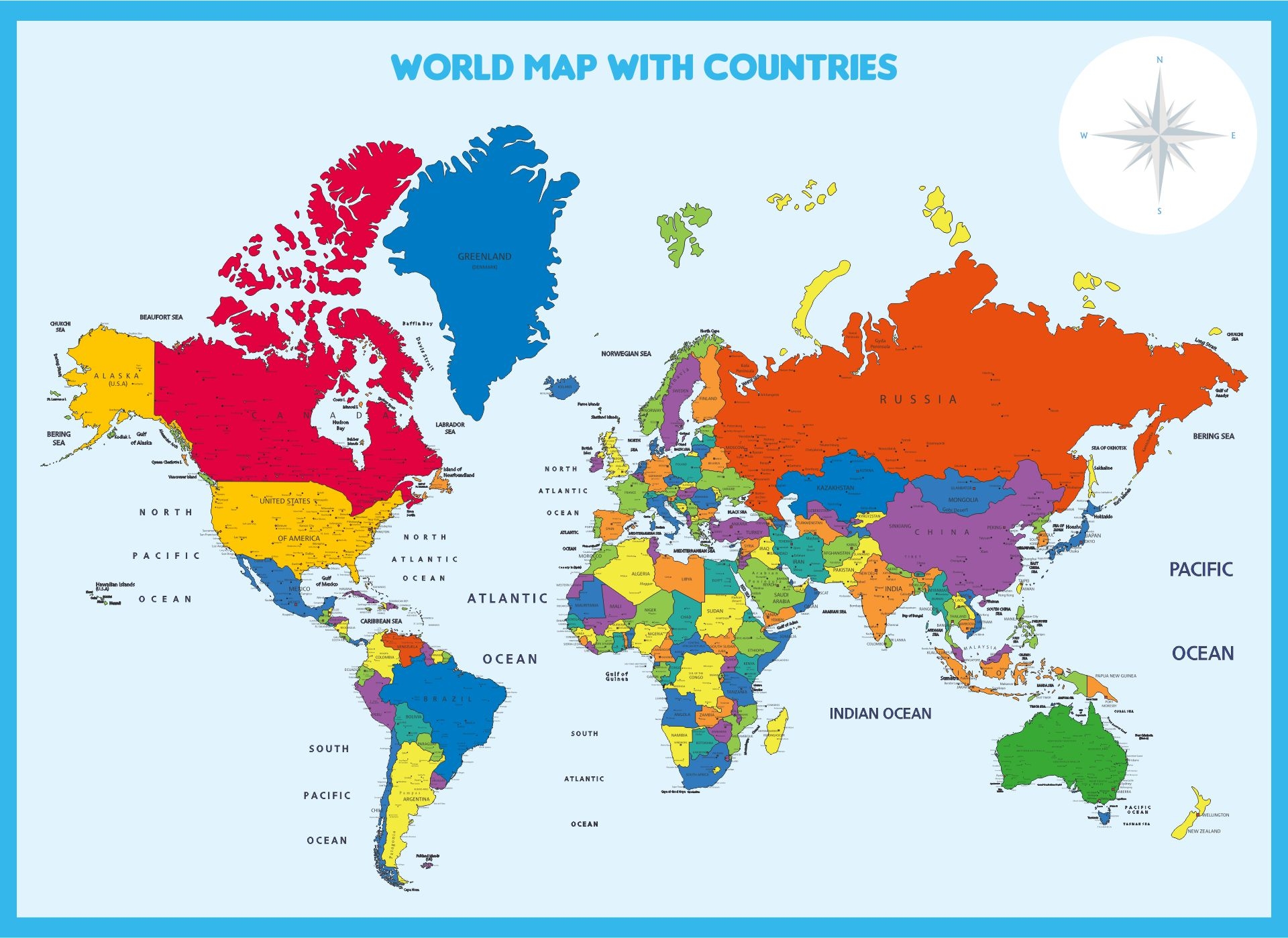 World Map A4 Size 10 Free PDF Printables Printablee