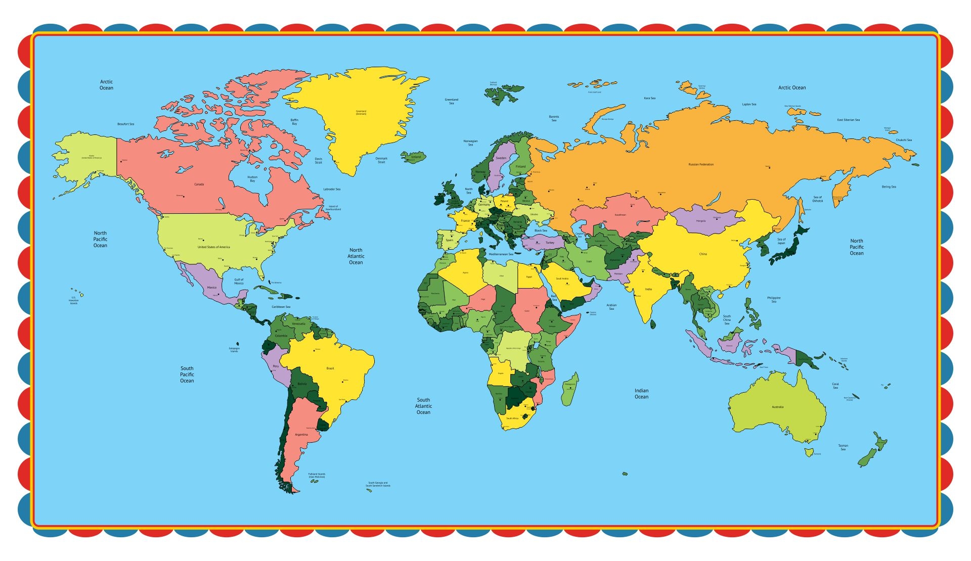 World Map A4 Size 10 Free PDF Printables Printablee