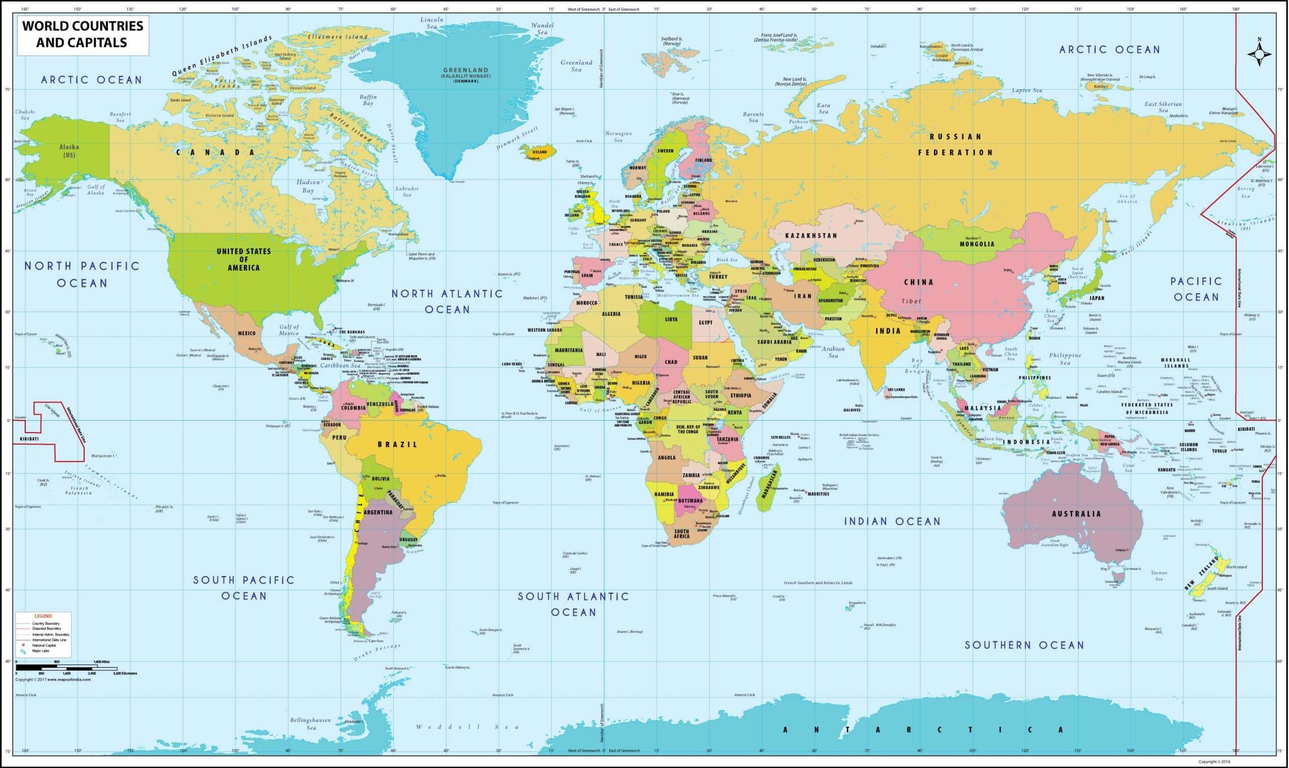  World Map To Print High Quality Maps FREE 