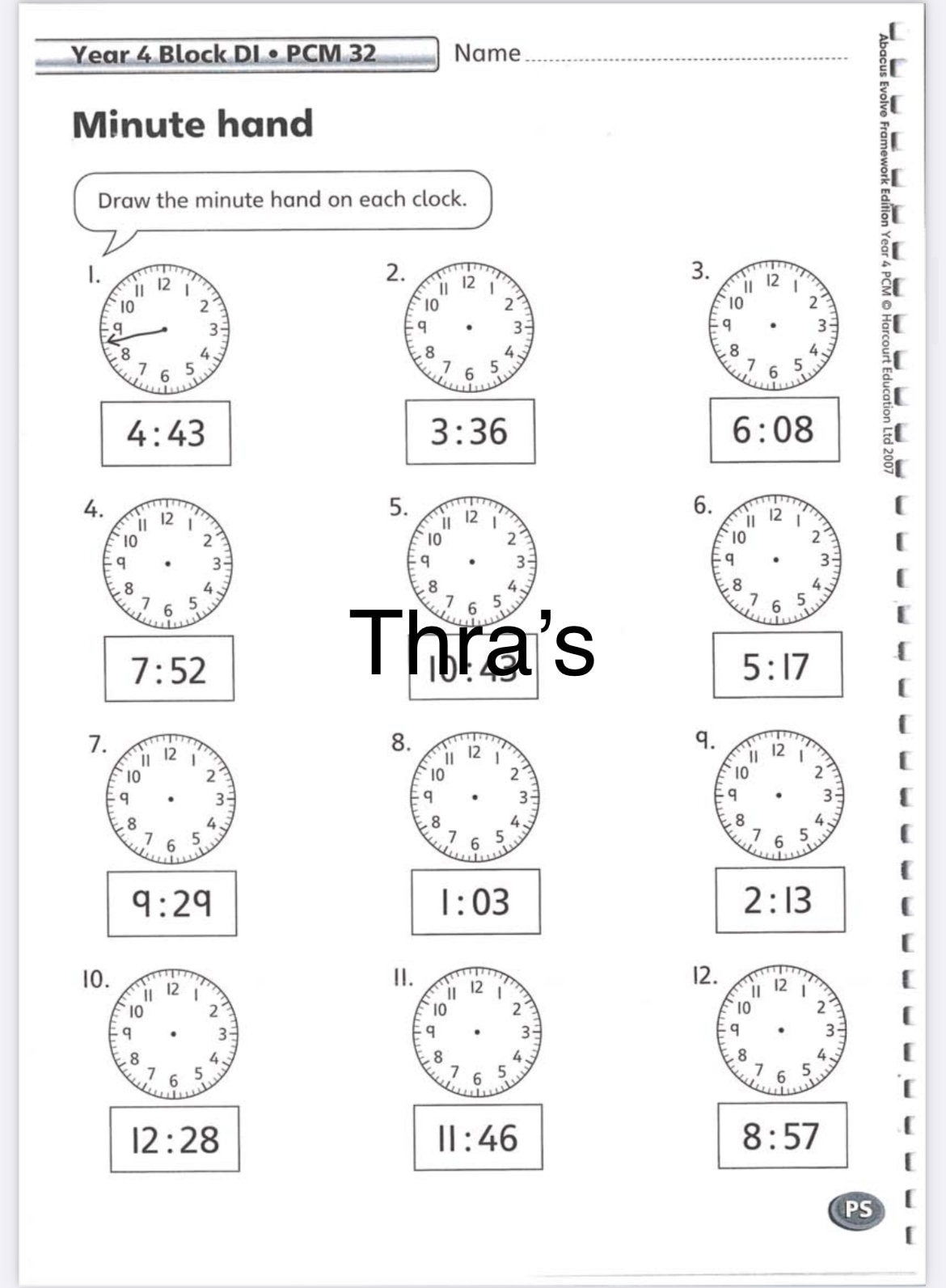 Year 4 Maths Worksheet Etsy