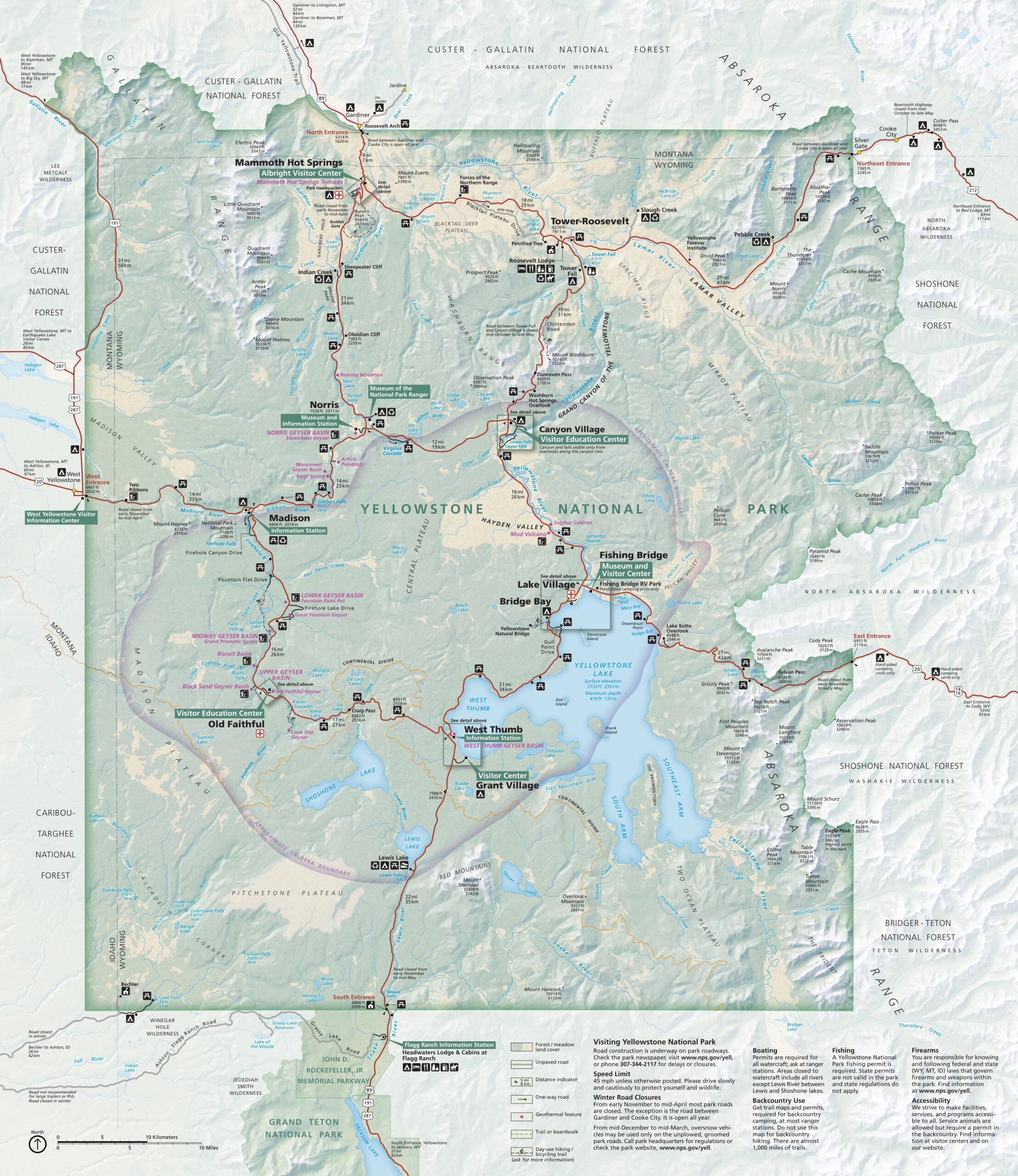 Yellowstone Maps NPMaps Free National Park Maps