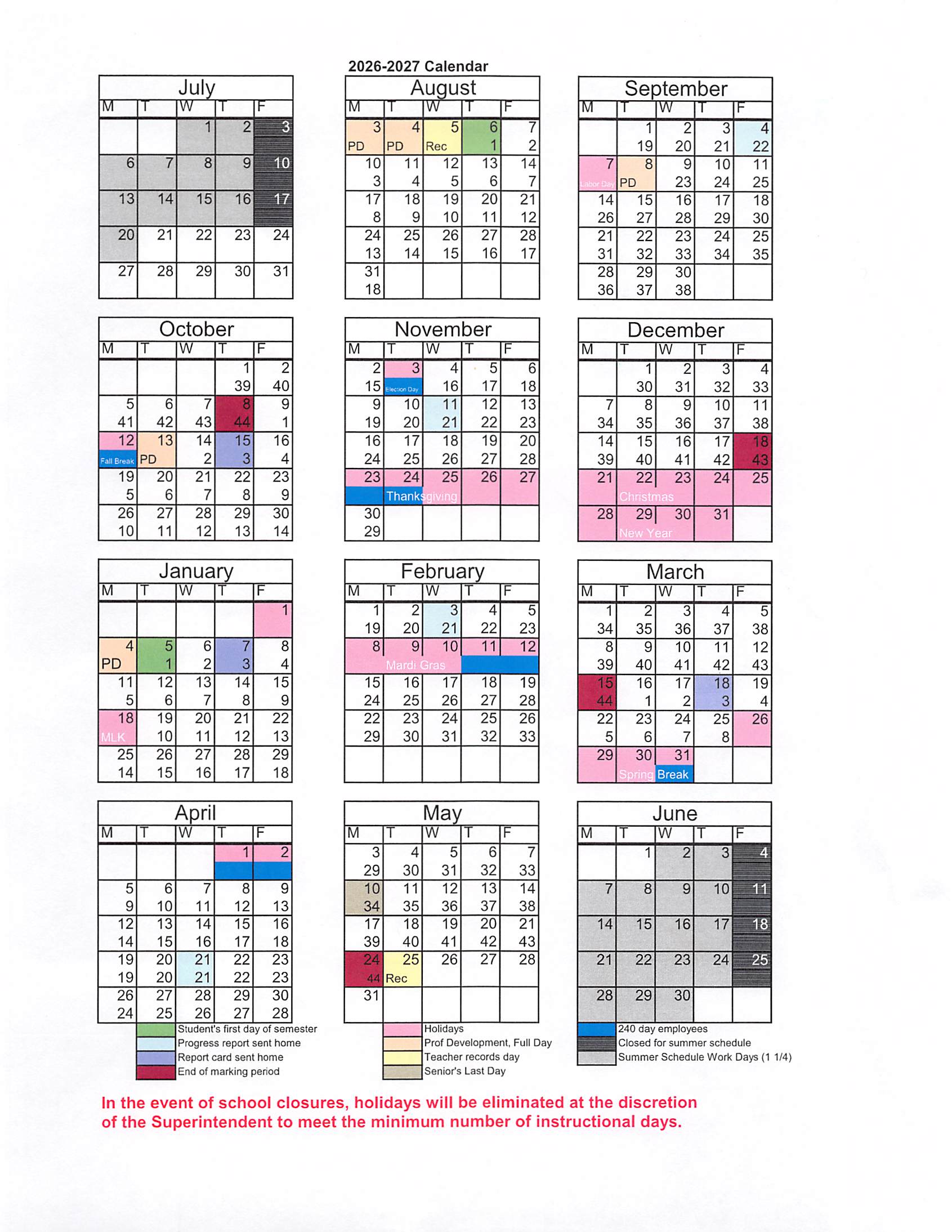 2026 2027 Calendars