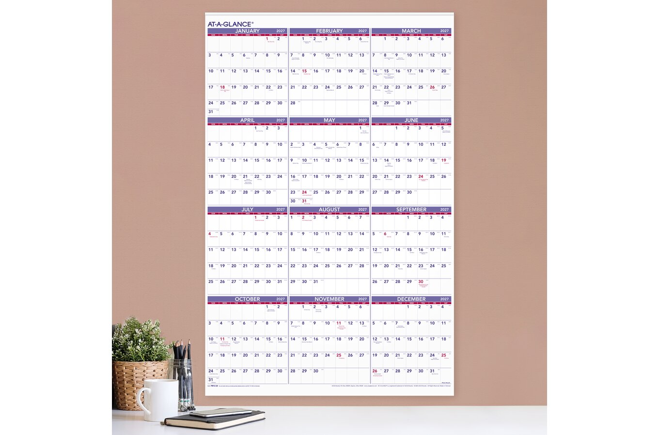 2027 Yearly Wall Calendar Extra Large Pm122827 2027 Yearly Wall Calendar Extra Large Pm122827
