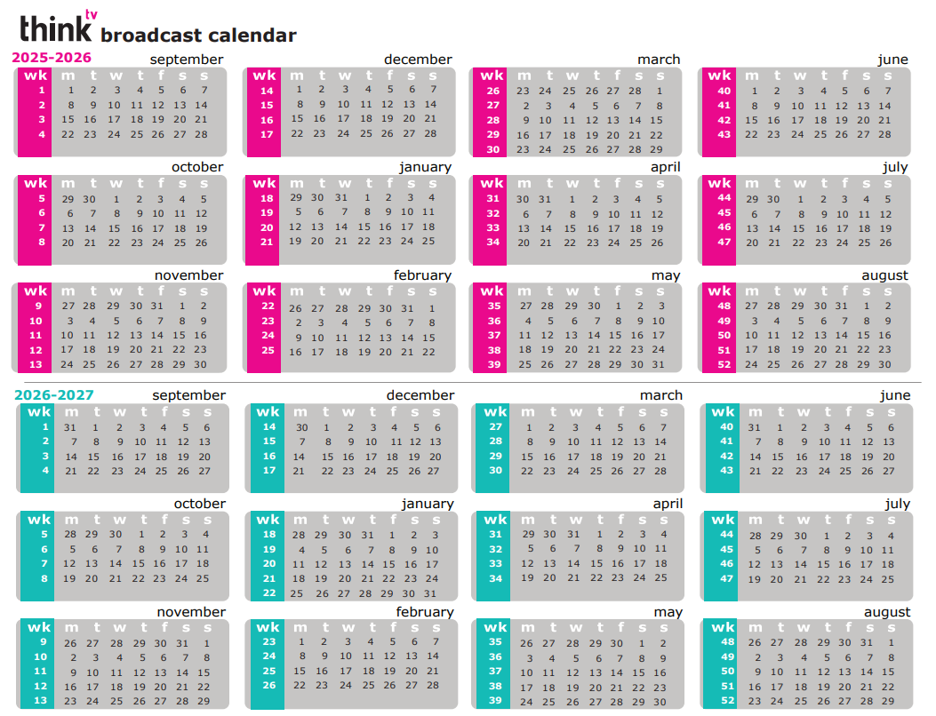 Broadcast Calendar