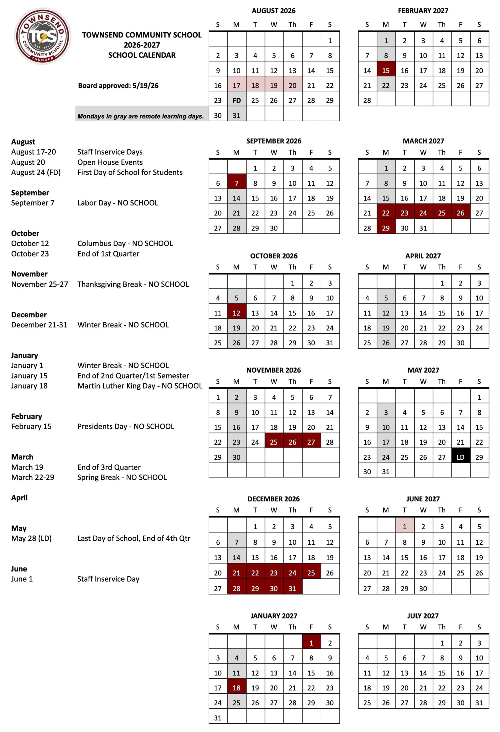 Calendar
