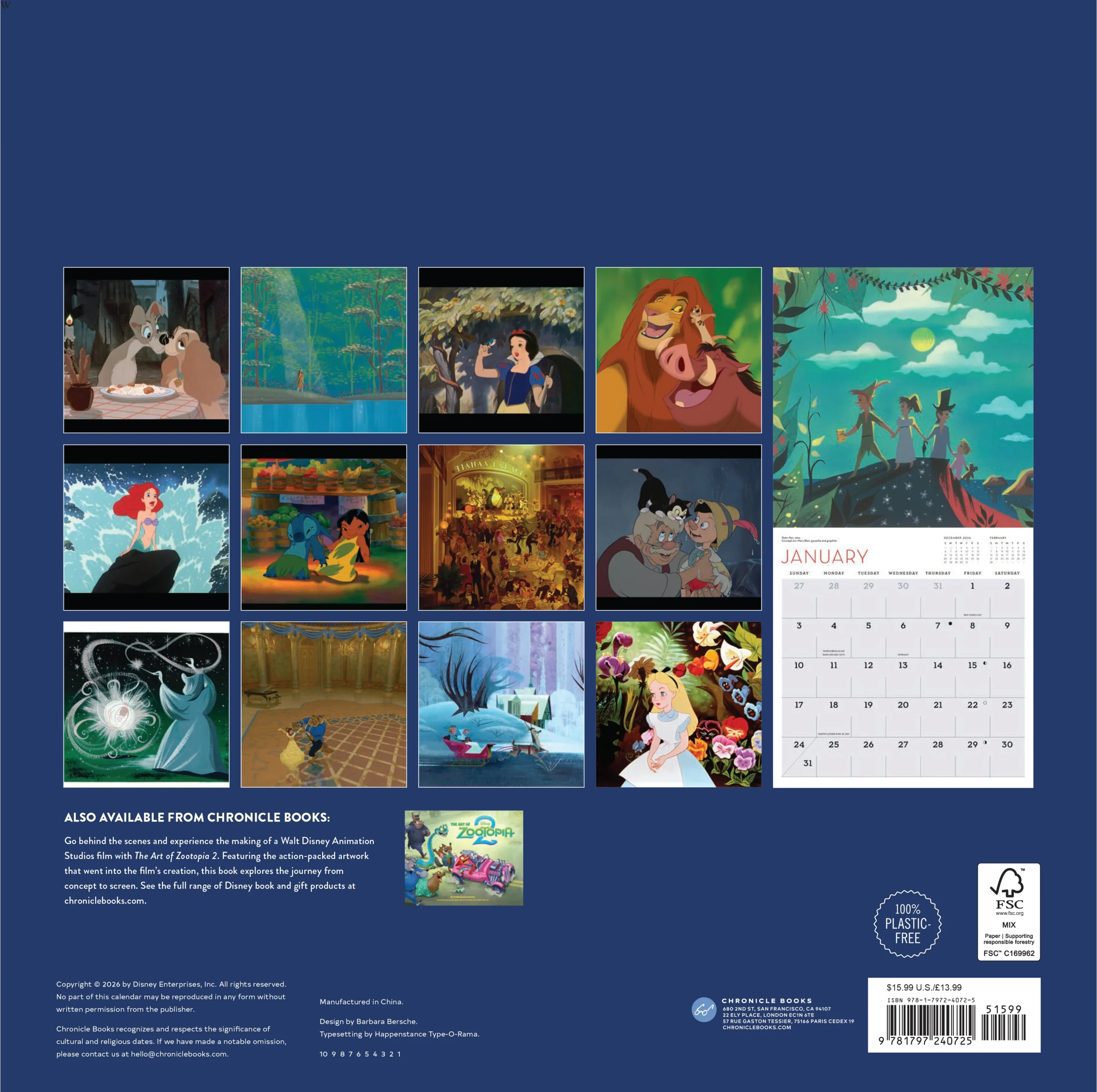Disney Animation 2027 Wall Calendar