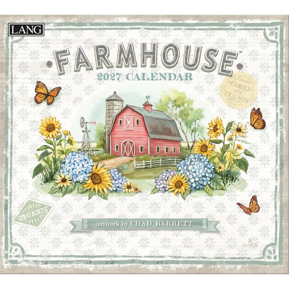 Farmhouse 2027 Wall Calendar By Chad Barrett